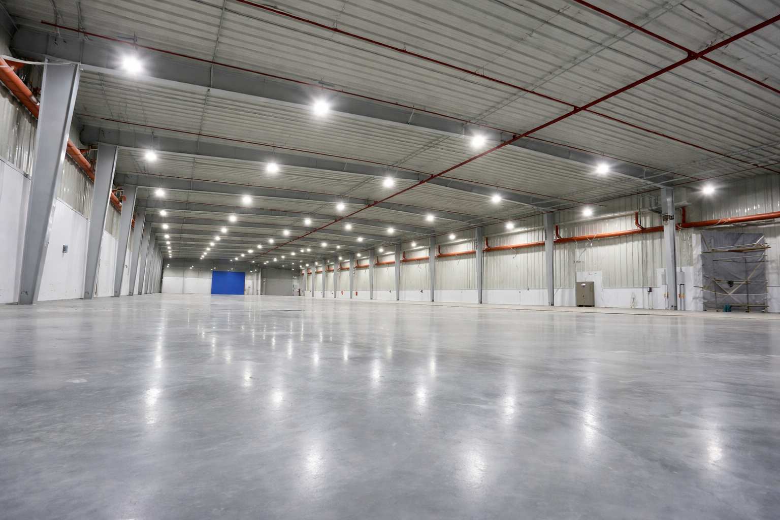 Concrete pouring for industrial slab